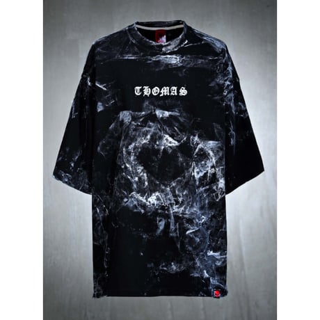 By The R/ Hand Paint Tshirts  BLACK  "SET UP"