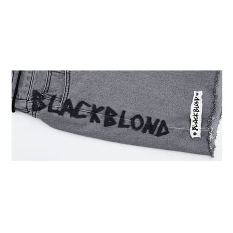 BLACK BLOND/CUSTOM Denim Shorts Dark Grey