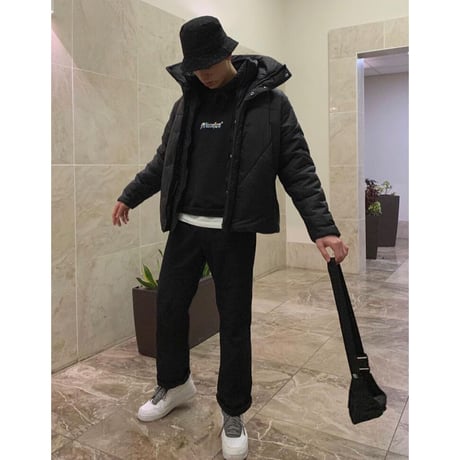 COLLUSION Studios /layered Puffer Jacket BLACK