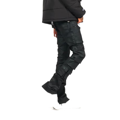 RockStar Original / Pocket Flare denim  Wax Black