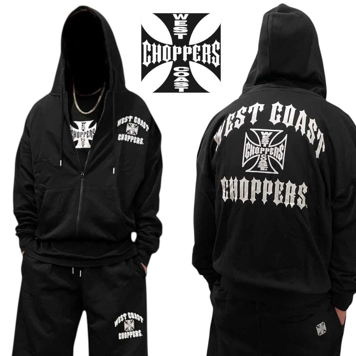 West Coast Choppers/ OverSize Zip Up Hoodie (SE