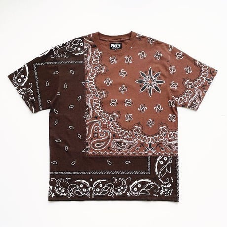 FNTY/ ２TONE HAND STITCHING PAISLEY Tshirts "BROWN"
