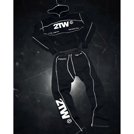 2TW®︎ /  Hoodie + Pants (SET UP)  BLACK
