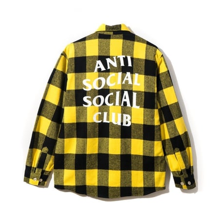 Anti Social Social Club/Canal St. Flannel チェックシャツ Yellow