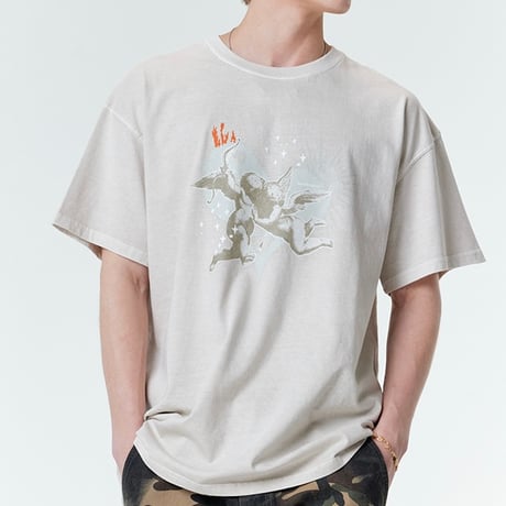 MISTERCHILD/Dyeing ANGEL Tshirts "BEIGE"