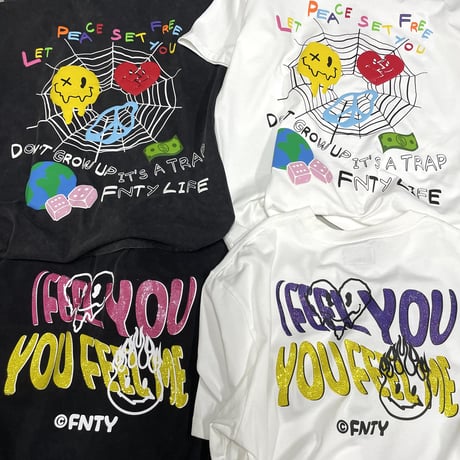 FNTY/  LET PEACE SET YOU FREE TSHIRTS "VINTAGE  BLACK"
