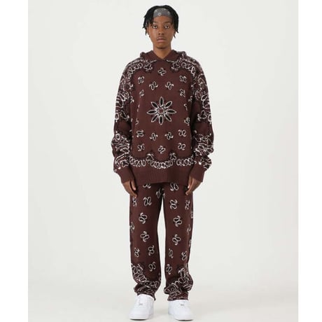 FNTY/Knitted Paisley  Hoodie  "BROWN "