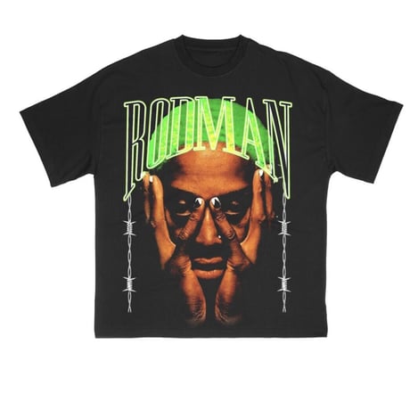 RODMAN official brand/Barwire Green Tshirts