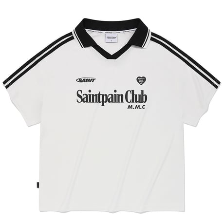 SAINT PAIN/CLUB Mesh polo Tee (WHITE)