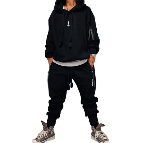 By The R/ Cross Paint Cotton Hoodie (SET UP)