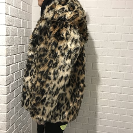 Mismatch NYC/Fur short  Coat  ”Leopard"