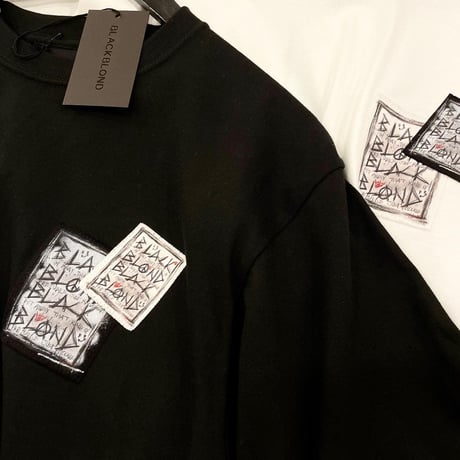 BLACK BLOND/Disorder Patch  Tee " WHITE"