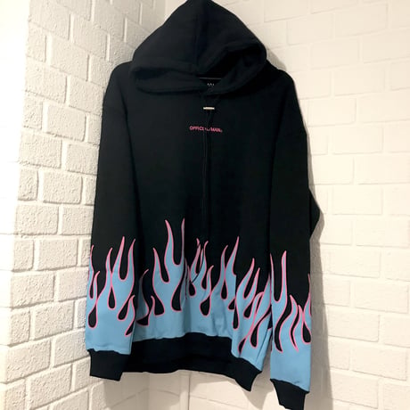 BOOHOO / Flame Hoodie BLACK/BLUE