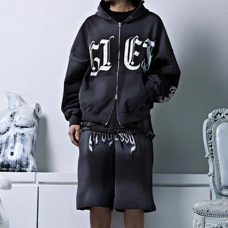 By The R/ Spray Shorts BLACK (SET UP)