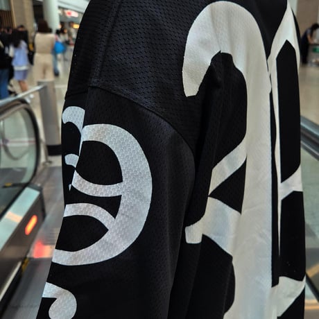 By The R/Big Lettering Mesh Tshirts (Set UP)  BLACK