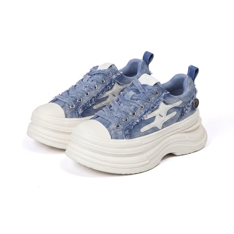 KillWinner/7cm Platform denim Sneaker  (BLUE)