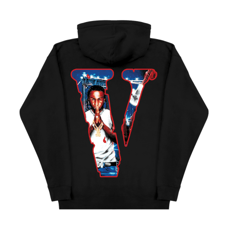 V LONE × POP SMOKE/CITY  Hoodie BLACK