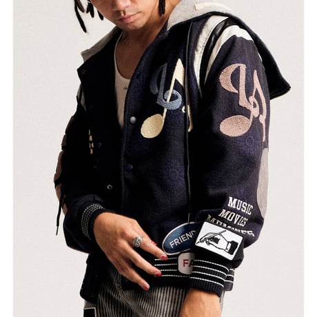 LIFTED ANCHORS/Letter Man 2way flight Jacket