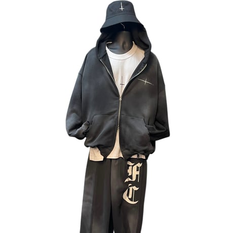 Spray Art Pants (SET UP)  BLACK/GRAY