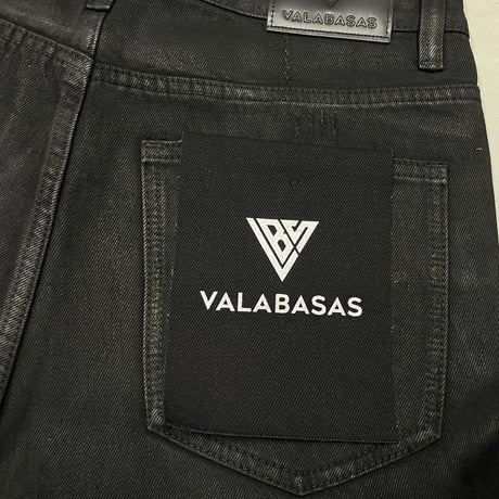 VALABASAS / Snapped Denim Shorts "Black Wax"
