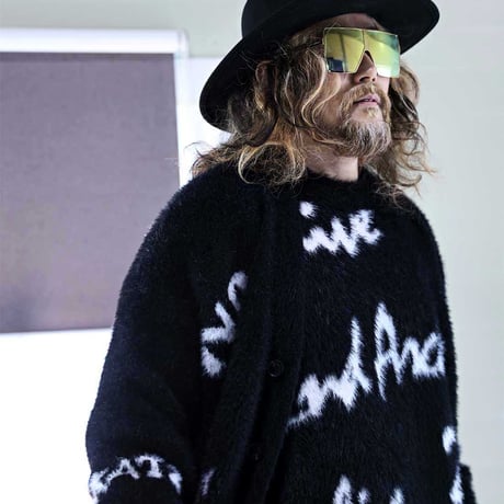 2nd archive/ Mohair lettering knit "BLACK"