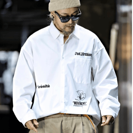 2nd archive/ Flower Graffiti Oversize Shirts