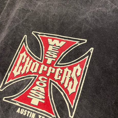 West Coast Choppers/ W.C.C Logo Tshirts "Wash Black"