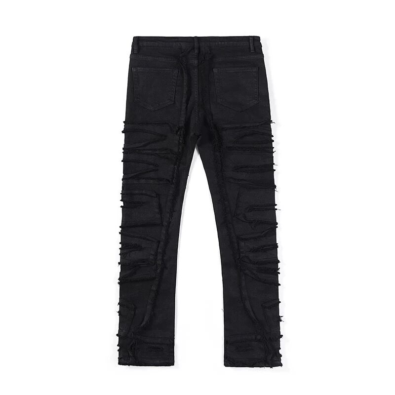 Mismatch NYC/ Fringe Black Denim | BINGOSTAR ・ Mismatch NYC/ Fringe Black Denim | BINGOSTAR ・