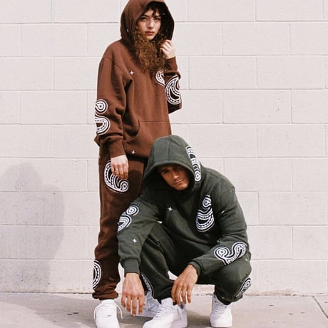 EPTM/PAISLEY SWEAT PANTS  ”BROWN"