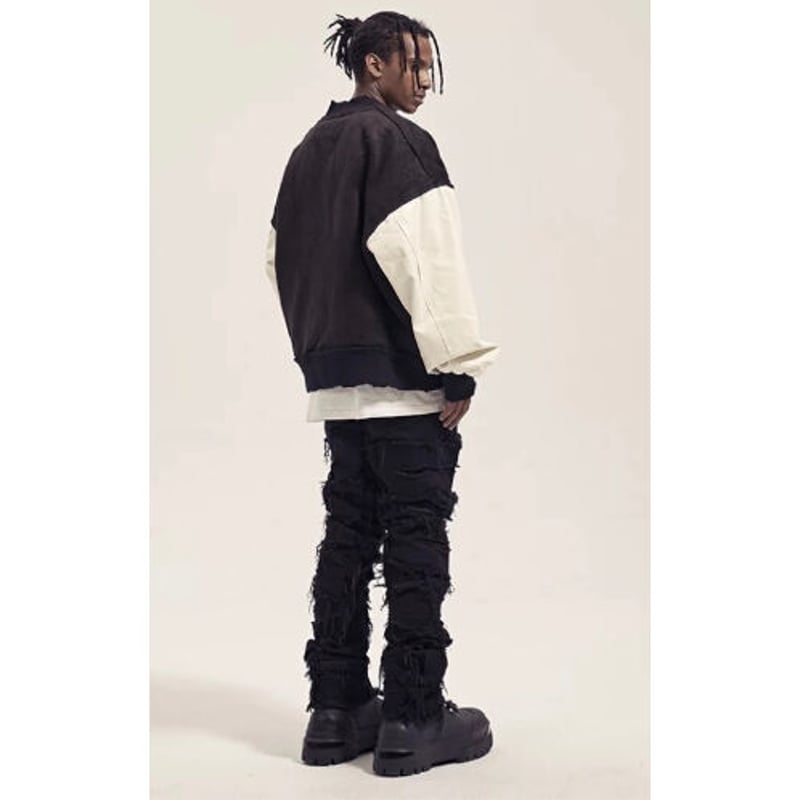 Mismatch NYC/ Fringe Black Denim | BINGOSTAR ・ Mismatch NYC/ Fringe Black Denim | BINGOSTAR ・