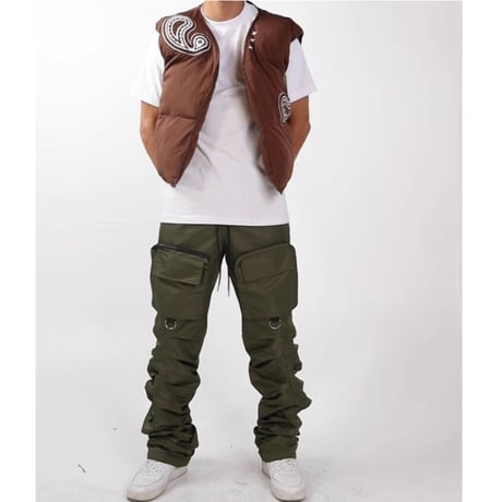 EPTM/PAISLEY PUFFER VEST（REVERSIBLE）”BROWN"