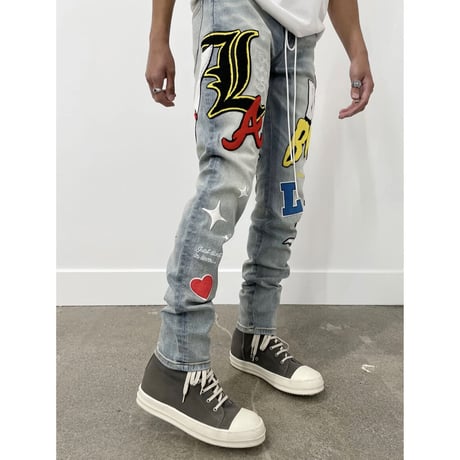 LIFTED UNCHORS/PUFF Print DENIM