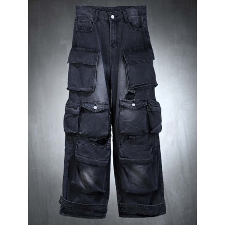 By The R/ Pocket Wide Cargo Denim