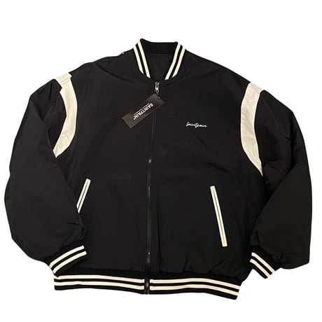 SAINT PAIN/Reversible Varsity Quilting  Jacket