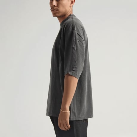 Shaka Wear/ Heavy Weight Boxy Tee "WASH BLACK"