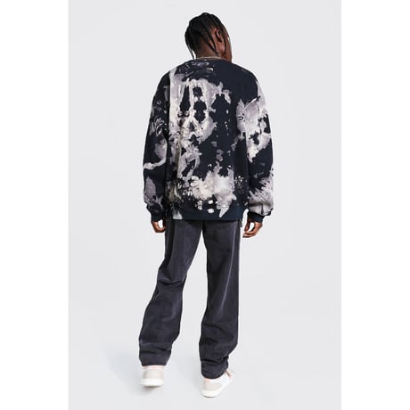 BOOHOO /Oversized Bleach Crew neck