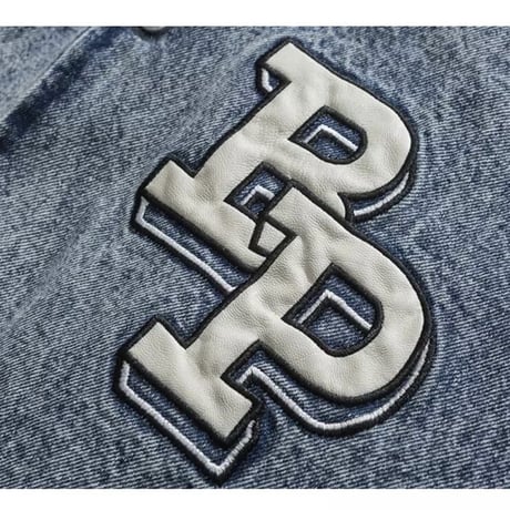 WOSS.official/ Denim Varsity Jacket