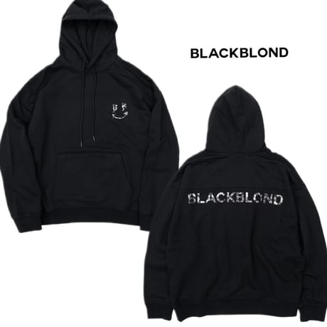 BLACK BLOND/BB logo smile  Hoodie  BLACK