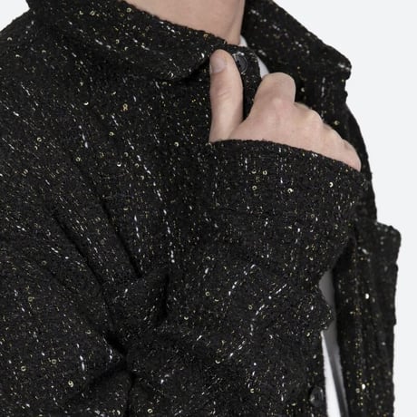 MNML/Tweed flannel Shirts BLACK