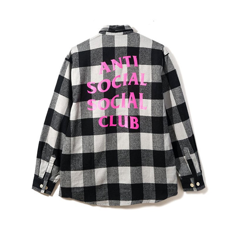 Anti Social Social Club/Han Flannel チェックシャツ Bla...