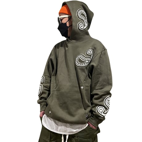 EPTM/PAISLEY  HOODIE ”OLIVE”