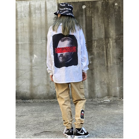 BLACK BLOND/BRUTAL Long Sleeve Tee WHITE