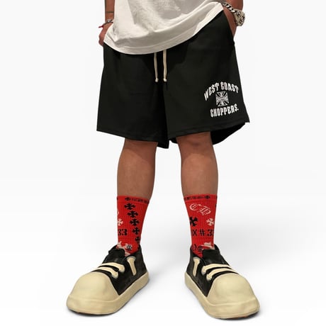 West Coast Choppers/ Logo Mesh Shorts"BLACK"