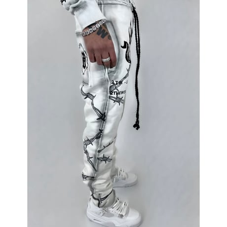 2TW®︎ / Chrome Pants (SET UP)  "OFF WHITE"