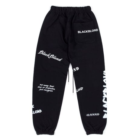 BLACK BLOND/LOGO SWEAT PANTS
