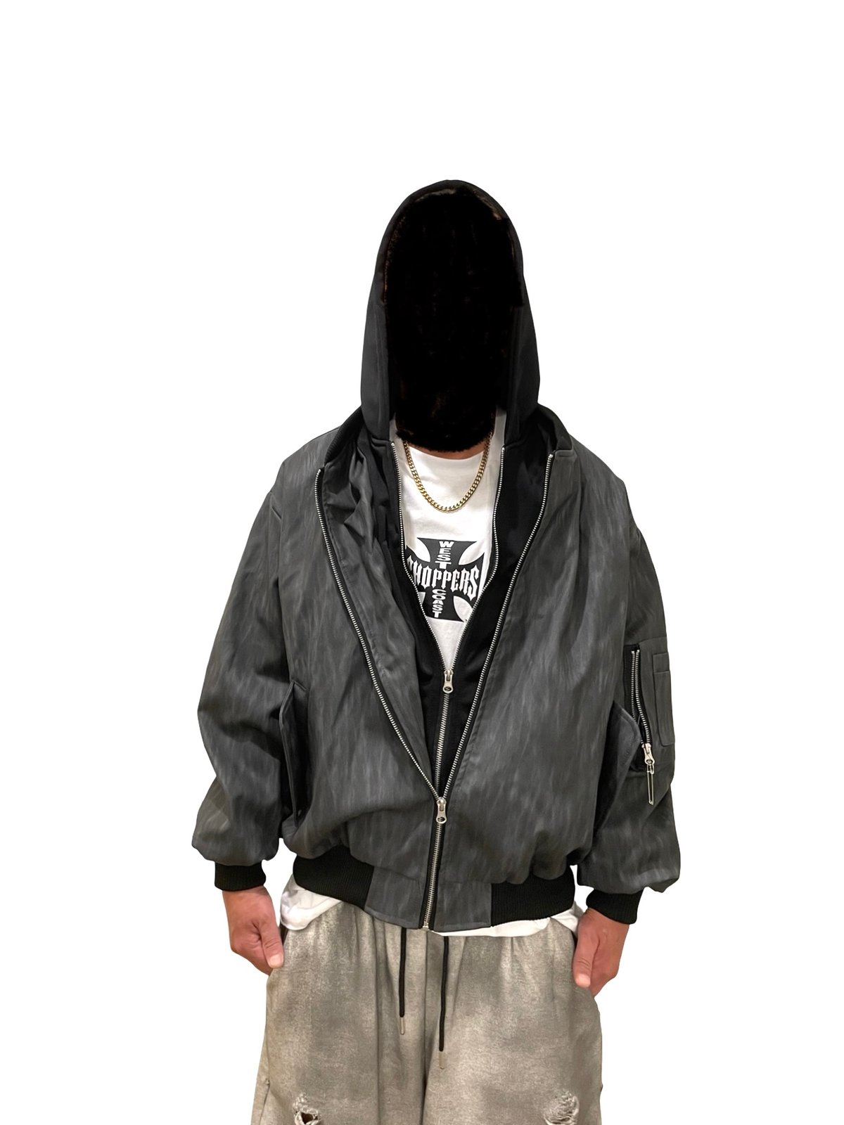 ジャケット・アウター mismatch new york Mismatch NYC/Layered hood jacket | BINGOSTAR ・