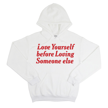 Petals and Peacocks/Love Hoodie White