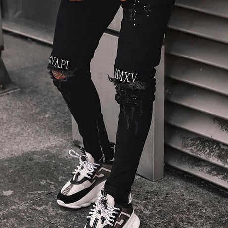 GUAPI/BLACK paint Denim