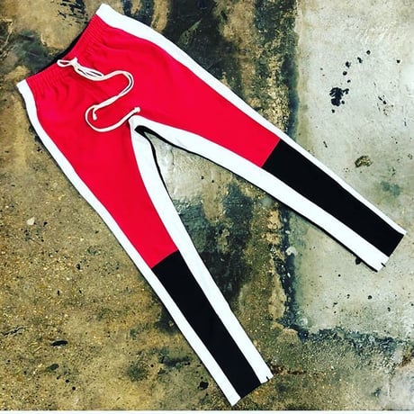 EPTM/トラックパンツ　バイカラー　RED ×BLACK