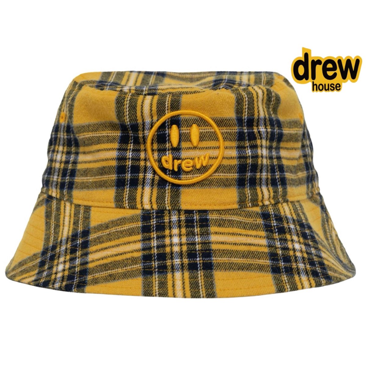 【drew house】 mascot corduroy bucket バケットハット 帽子 Drew House Black Mascot Smiley Logo Corduroy Bucket Hat